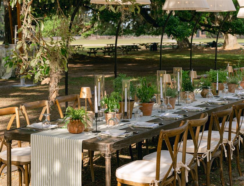 Two women walking down a path